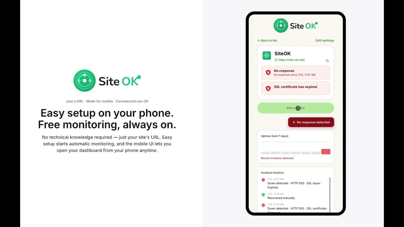 SiteOK screenshot 1 (video preview)