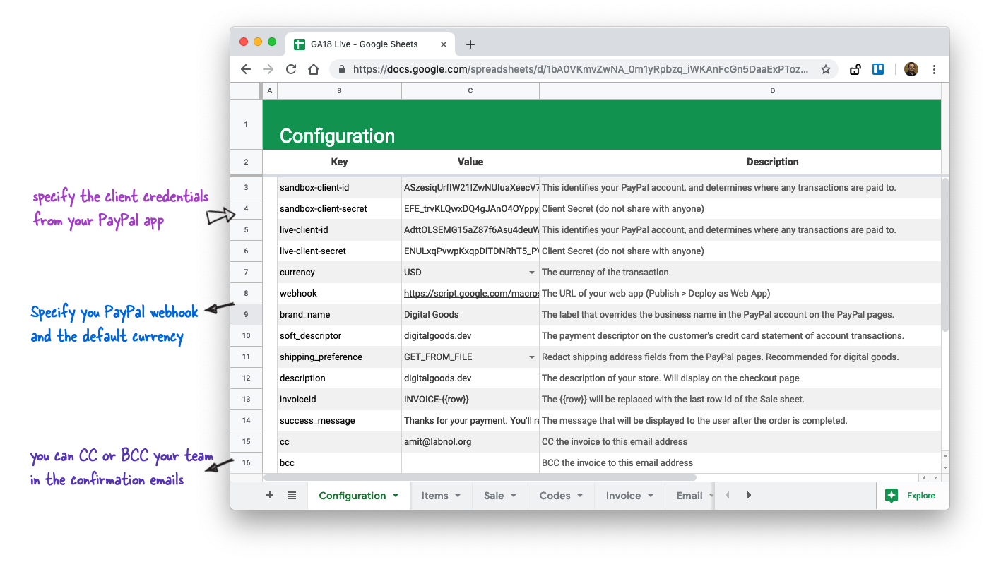Sell with PayPal and Google Drive gallery image