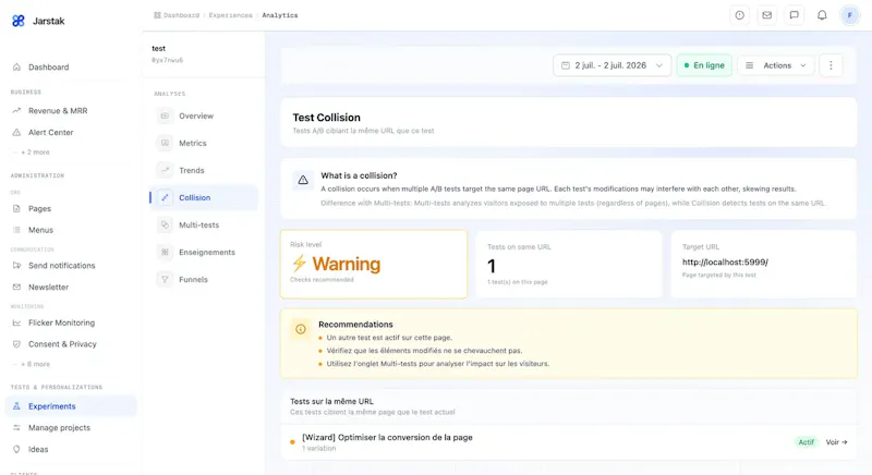 Jarstak A/B Testing tool for E-commerce screenshot 3