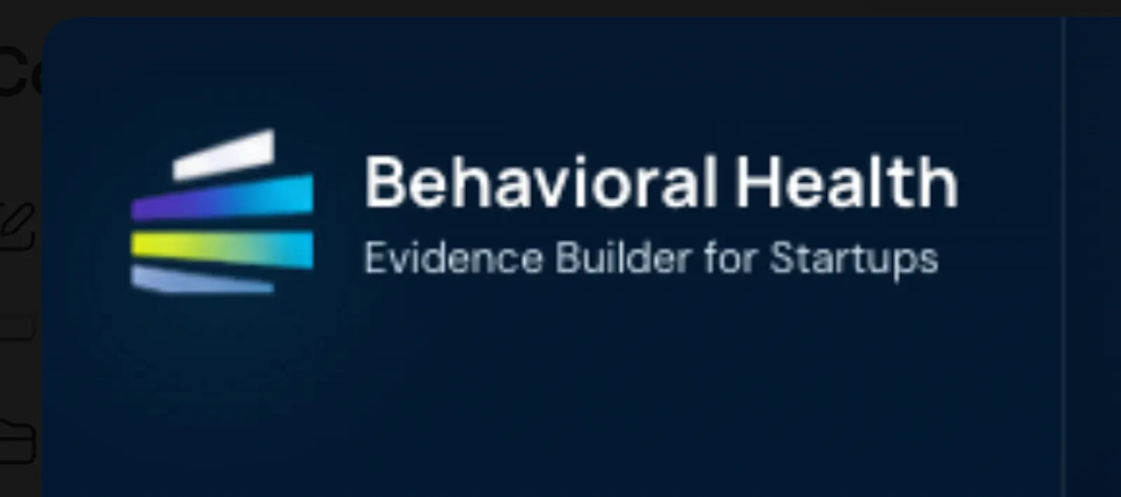 Behavioral Health Evidence Builder  screenshot 2