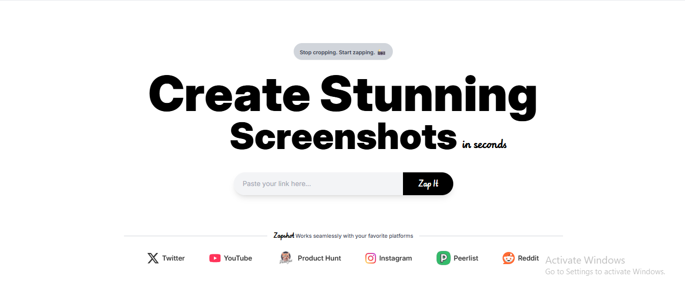 Média Zapshot.in - Outil de capture d'écran de médias sociaux 2
