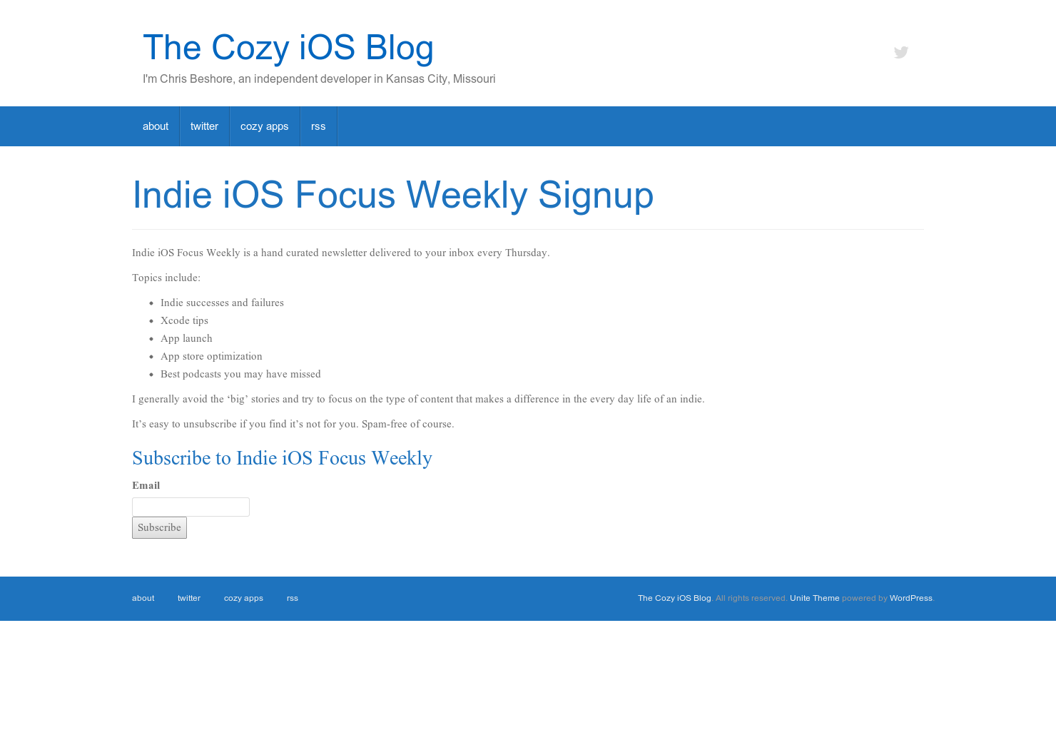 Indie iOS Dev Weekly