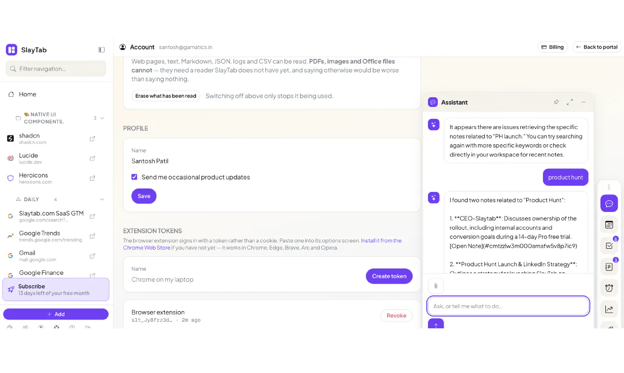 SlayTab - one tab instead of twenty gallery image
