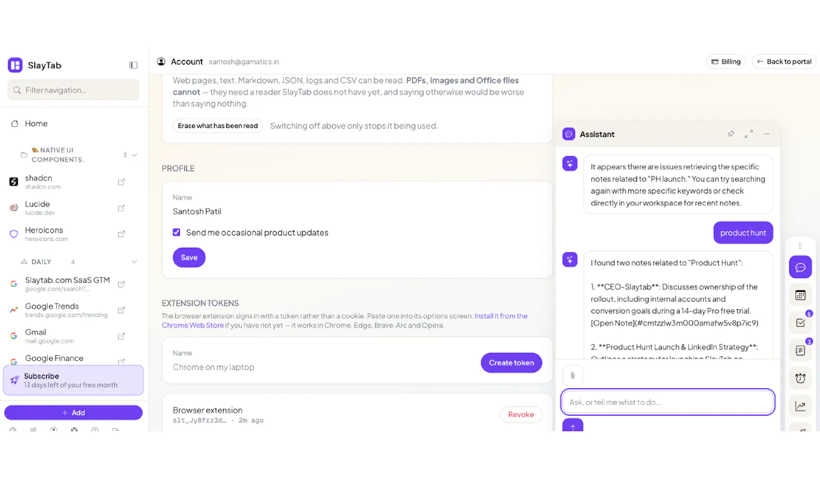 SlayTab - one tab instead of twenty screenshot 2