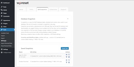 WP Reset gallery image