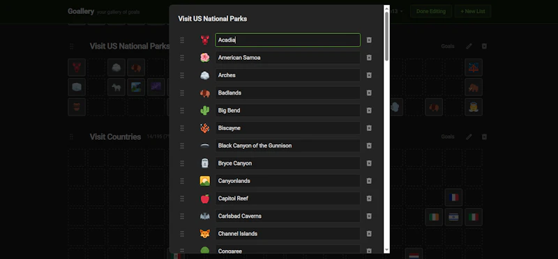 Goallery screenshot 2
