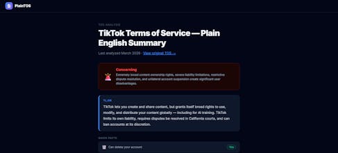 PlainTOS gallery image