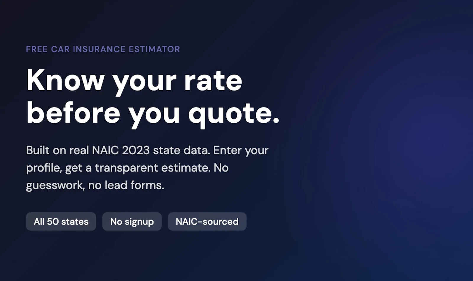 Car Insurance Calculator screenshot 1