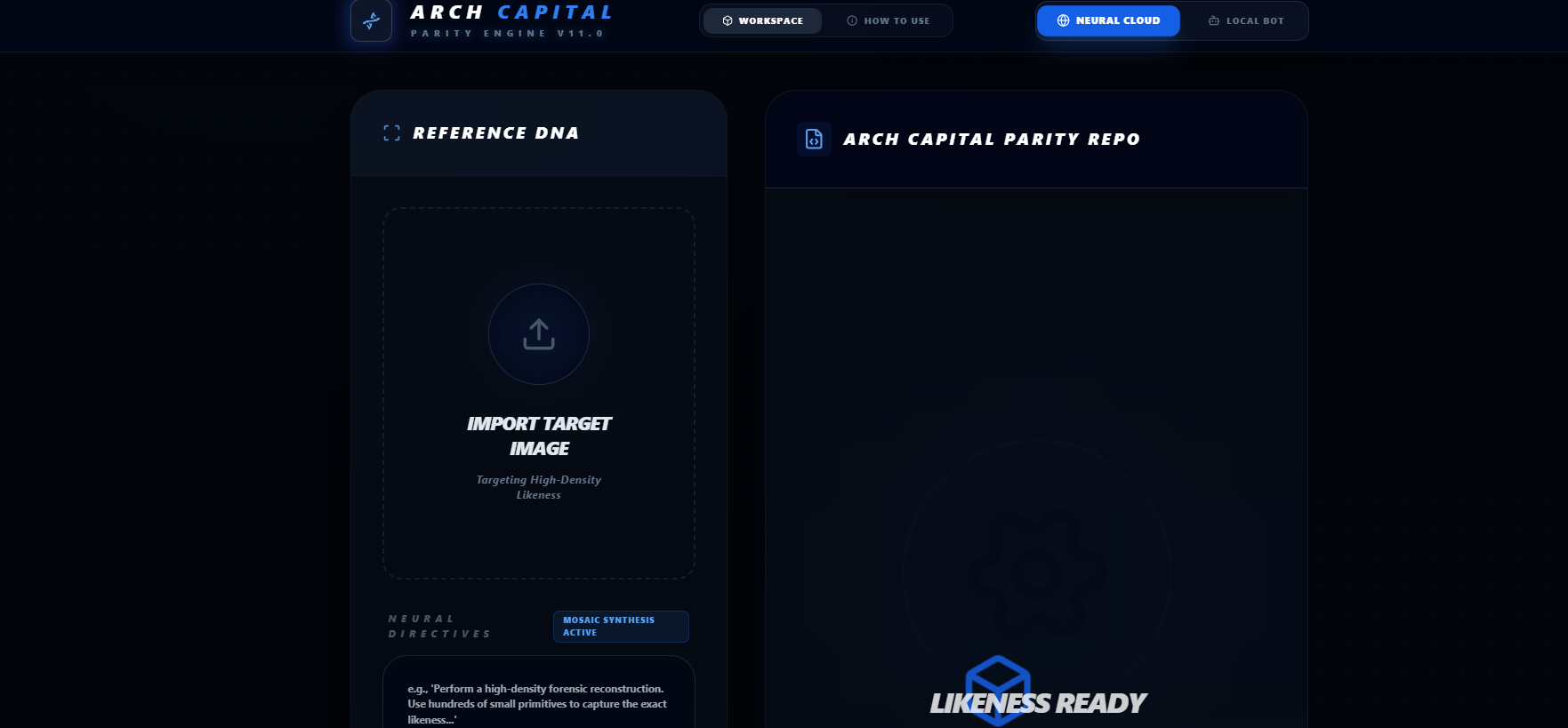 ArchCapital - Main product screenshot demonstrating key features and user interface