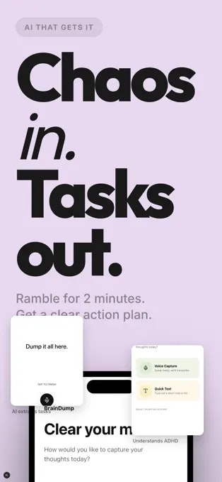 BrainDump: Voice Tasks & Focus - Screenshot 3 showing product features and functionality