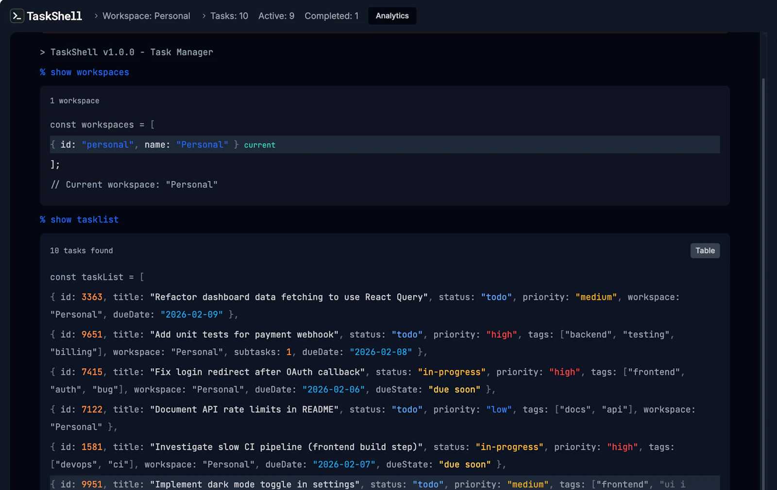 TaskShell screenshot 7