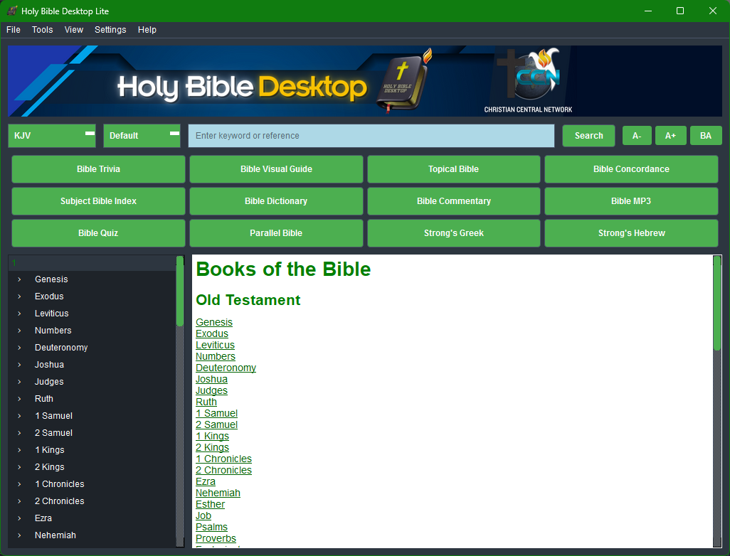 Holy Bible Desktop Lite 0.12 for Windows gallery image