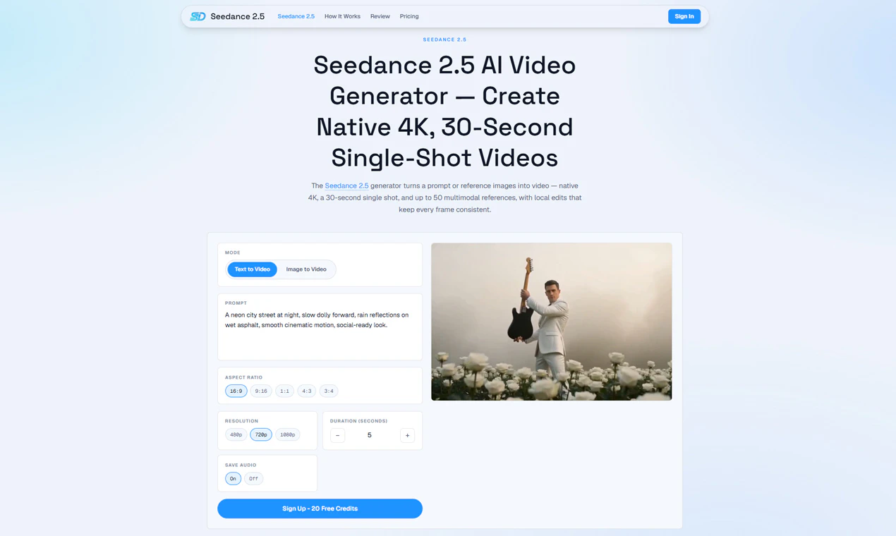 Seedance 2.5 AI Video 截图