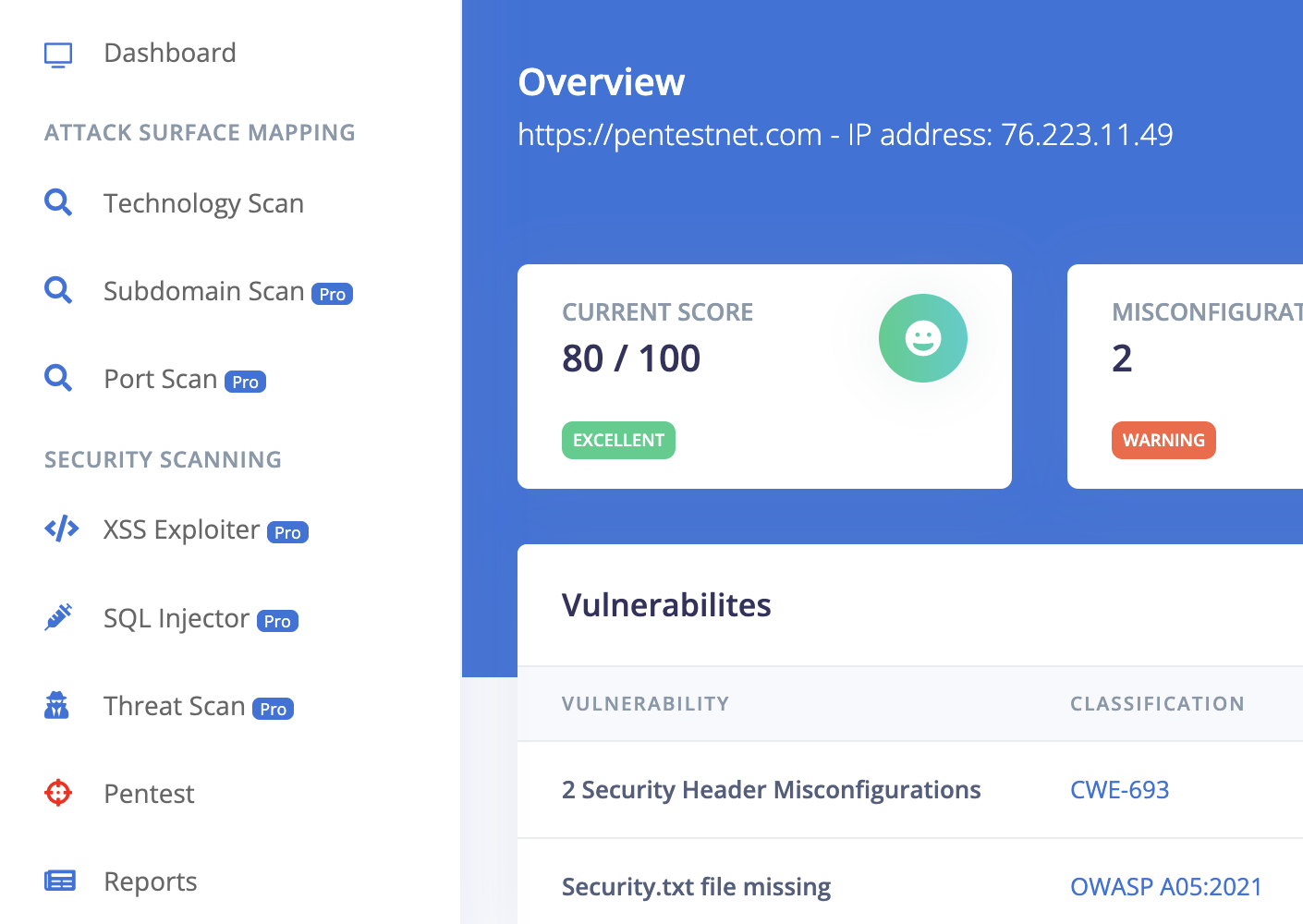 pentestnet - Website Kwetsbaarheid Scans Suite - Automated Pentest media 2