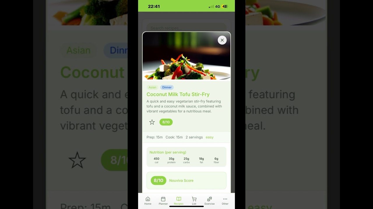 AI health planner aligned to user goals gallery image