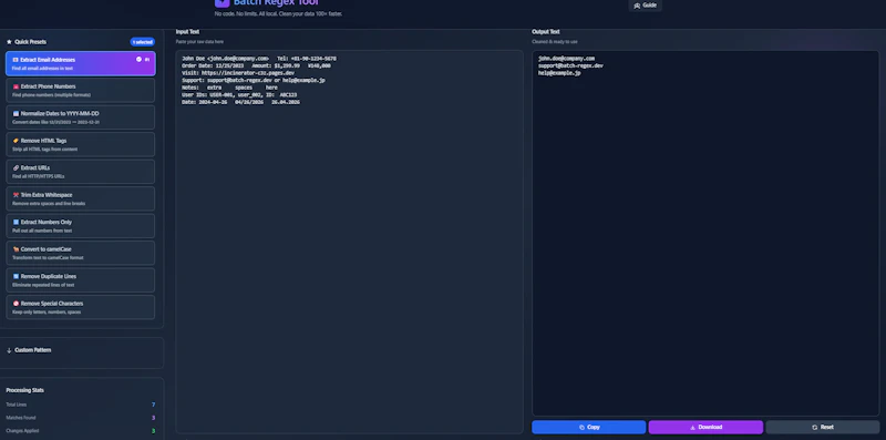 Batch Regex Cleaner screenshot 1