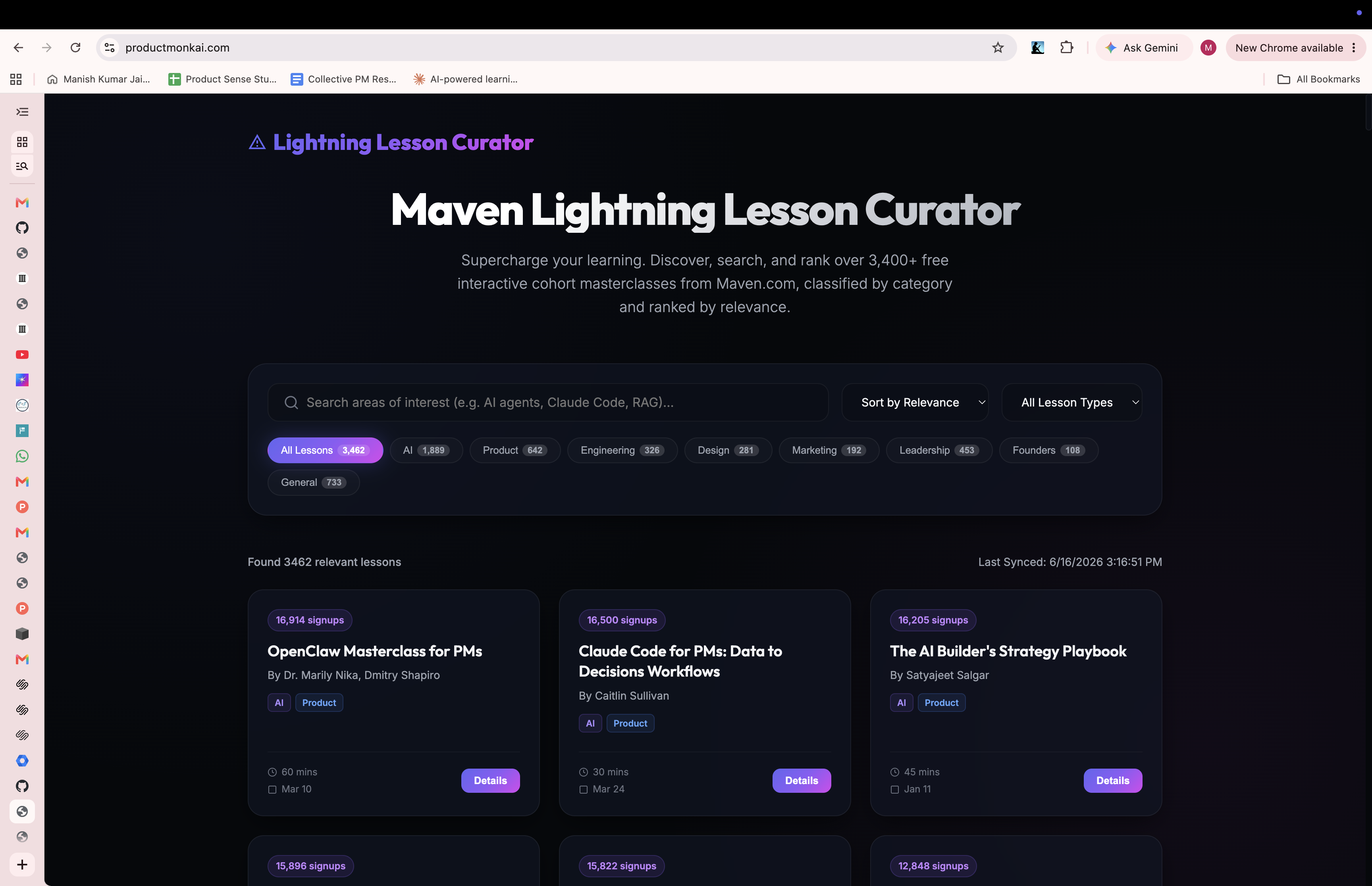 Maven Lightning Lesson Curator gallery image