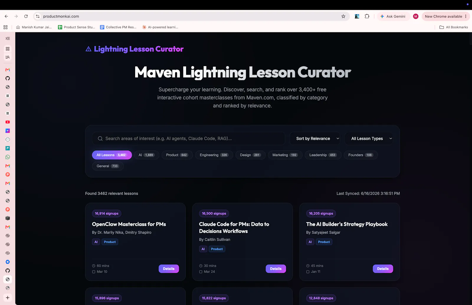 Maven Lightning Lesson Curator screenshot 3