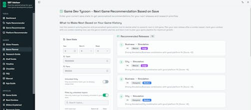 Game Dev Tycoon Advisor gallery image