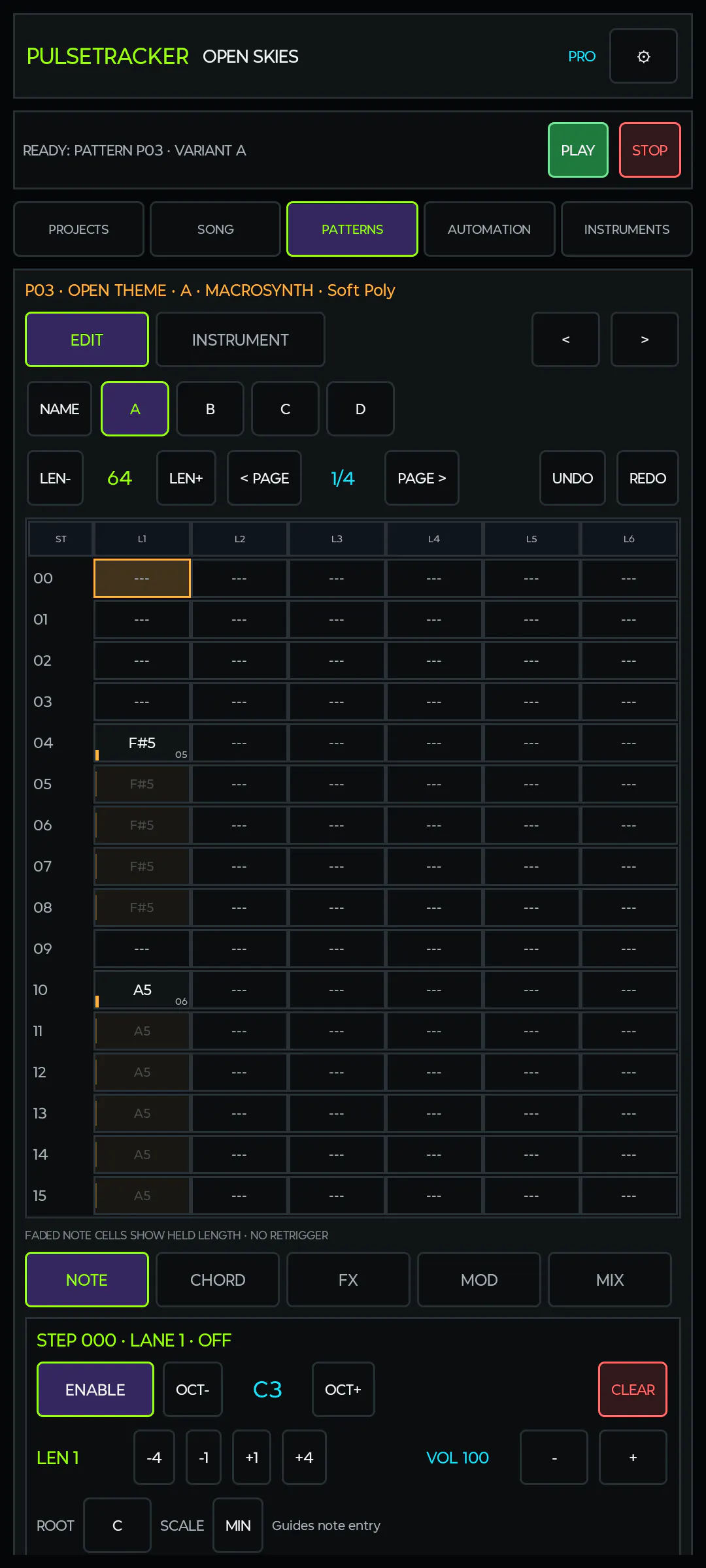 Pulse Tracker - android music tracker gallery image