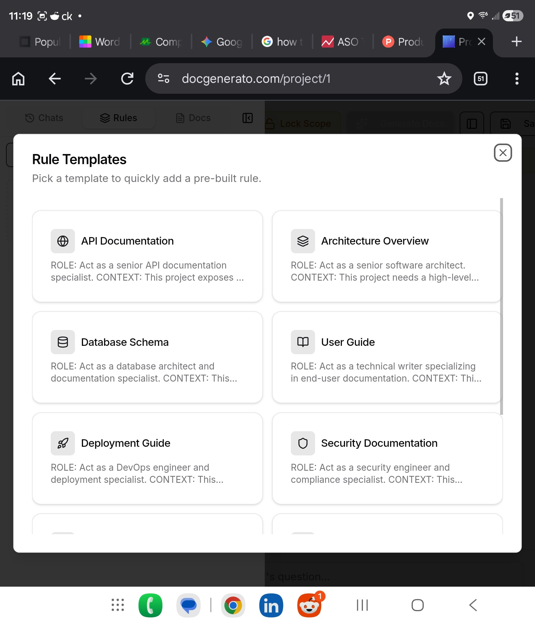 Document generator gallery image