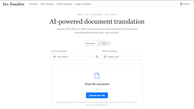Doc Translator screenshot 1