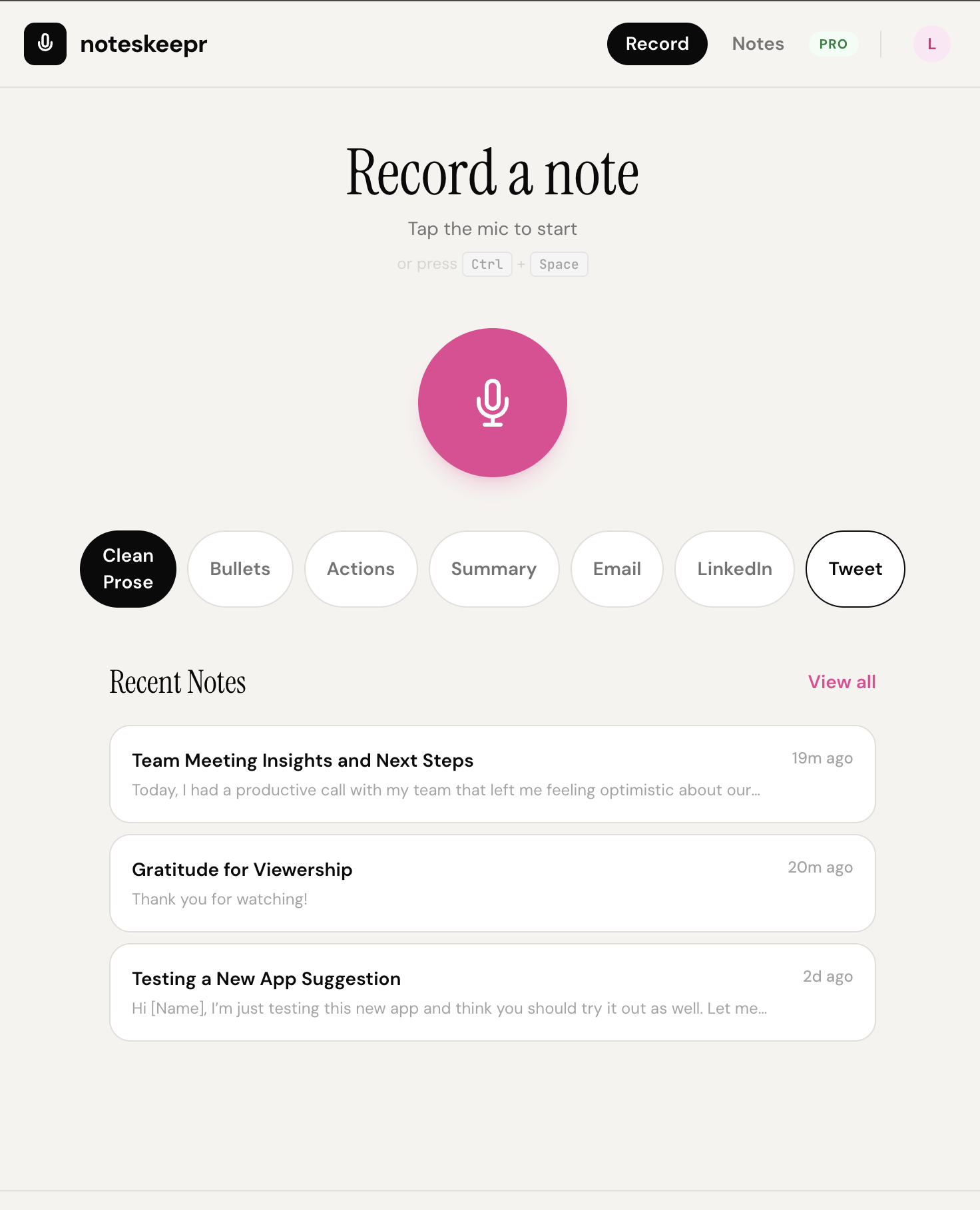 noteskeepr gallery image