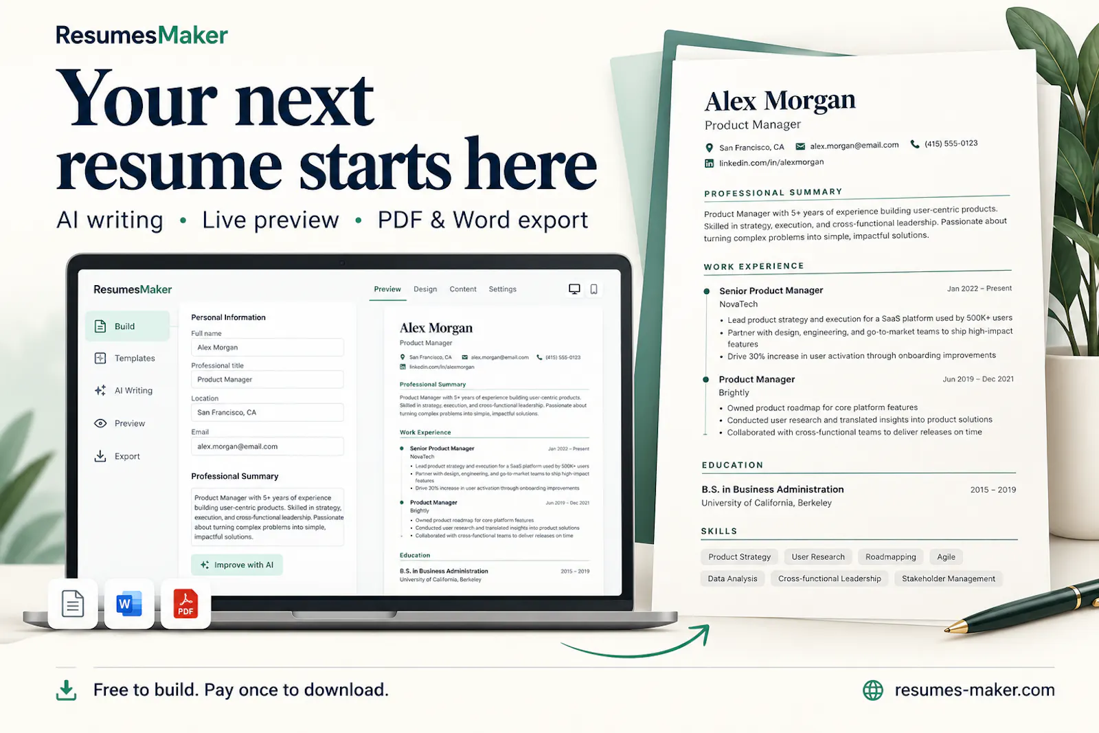 Resumes Maker online screenshot 2