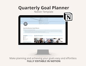 Quarterly Goal Planner Notion Template gallery image