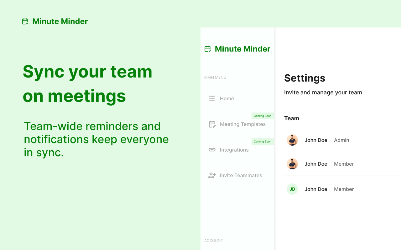 Minute Minder - Screenshot 5 showing product features and functionality