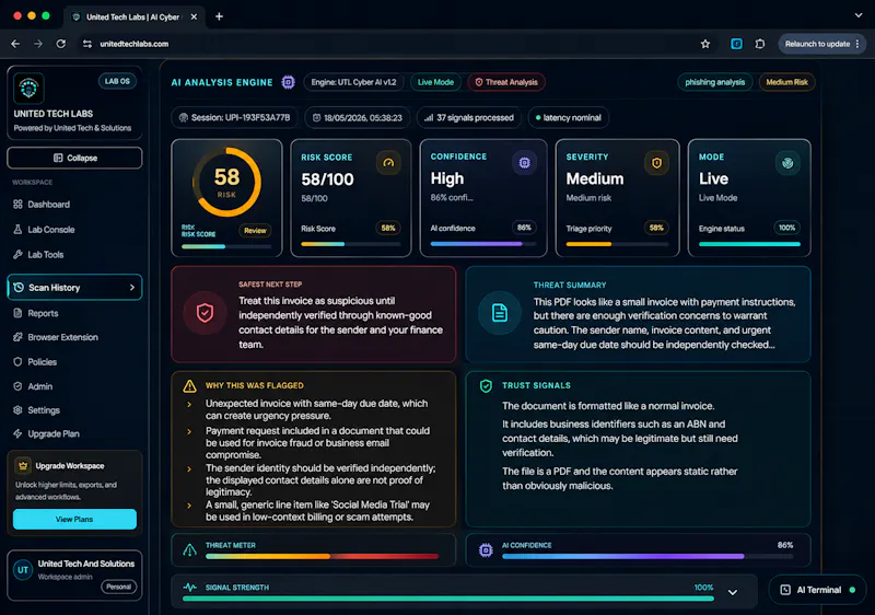 United Tech Labs Cyber Desk screenshot 5