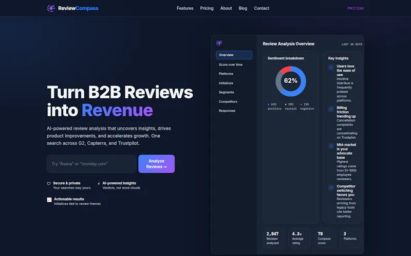 ReviewCompass screenshot 1