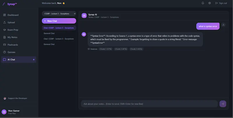 Synap screenshot 1