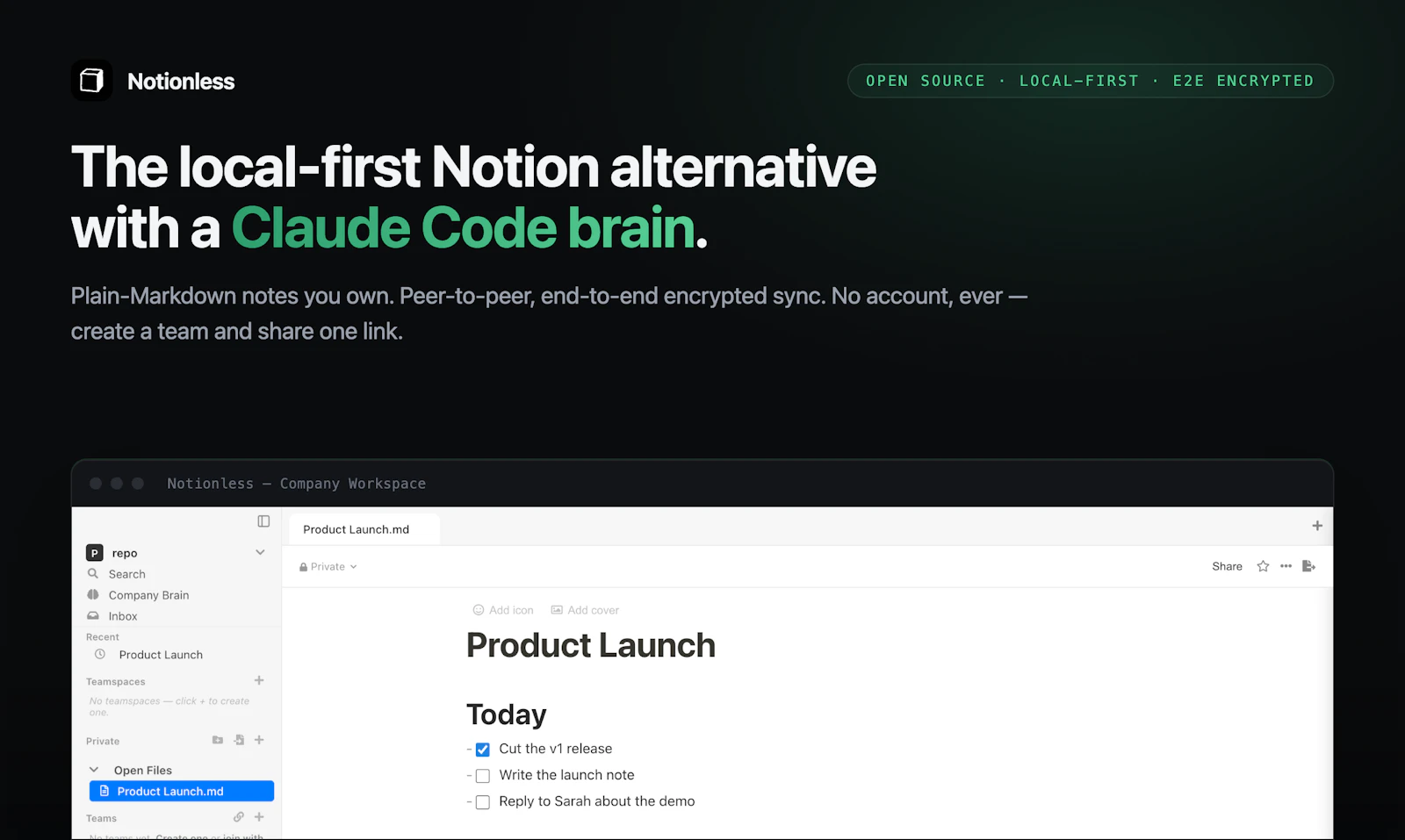 Open-source Notion alternative. screenshot 1