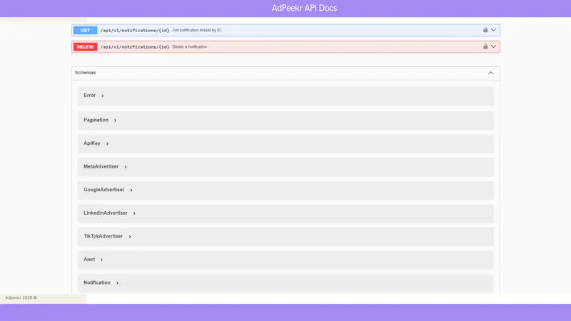 AdPeekr - API screenshot 7