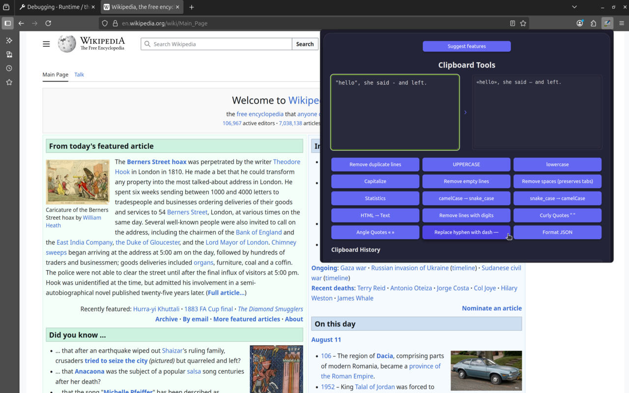 Strumenti degli appunti - Testo pulito e formato - Ottieni questa estensione per 🦊 Firefox media 6