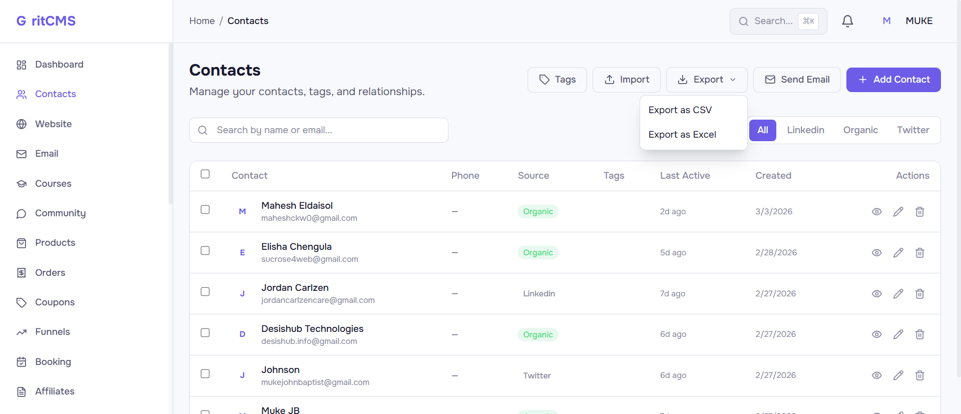 GritCMS - Screenshot 3 showing product features and functionality