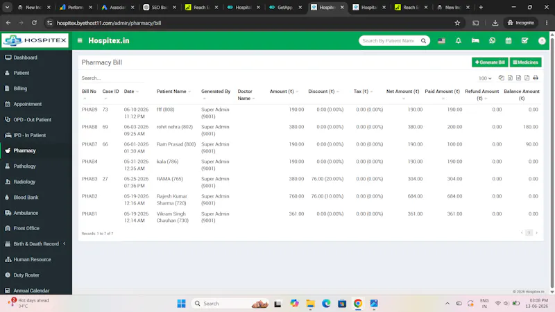 Hospitex HMS screenshot 3