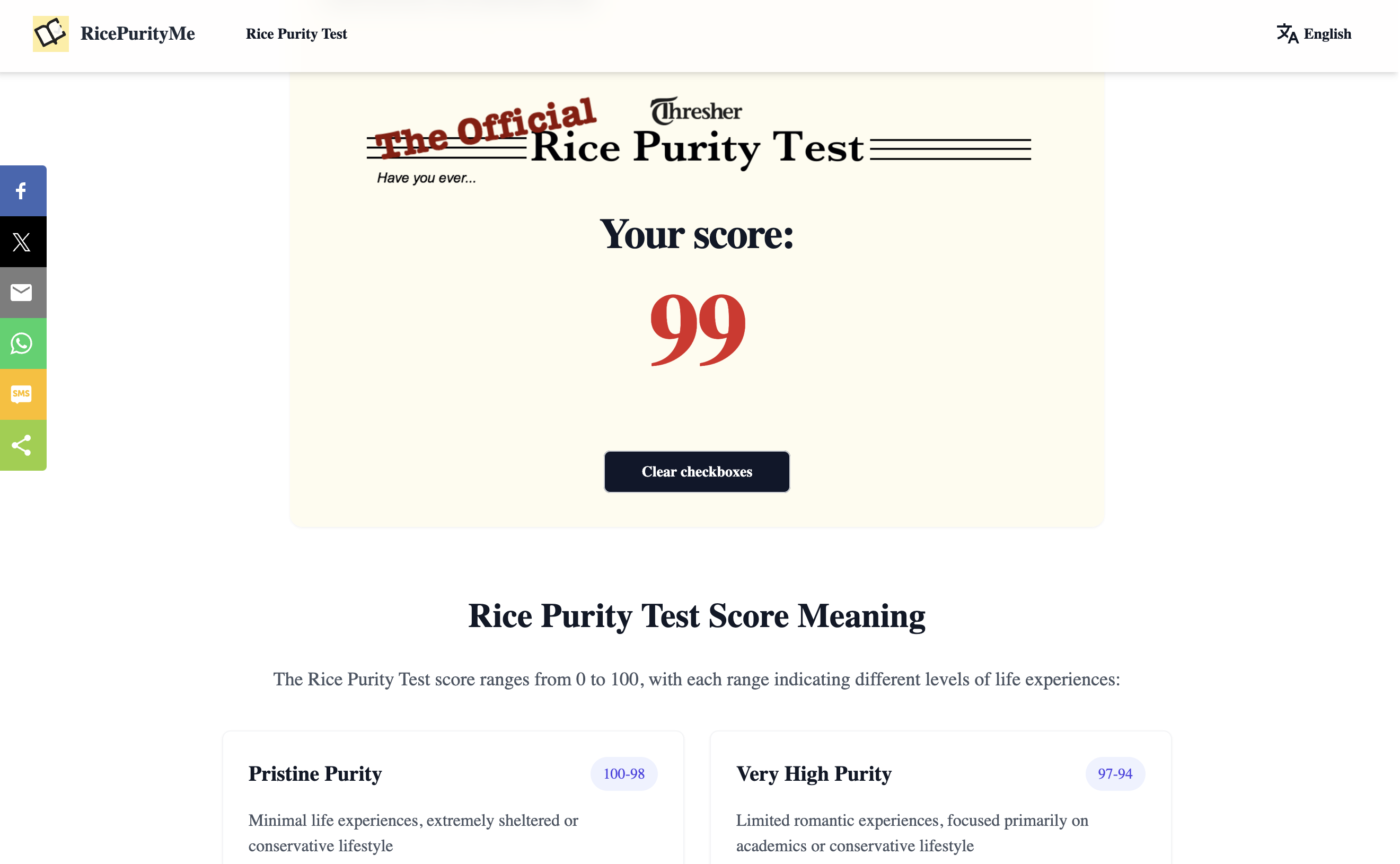 Test di purezza del riso - Valutare l'innocenza ed esperienze di vita media 2