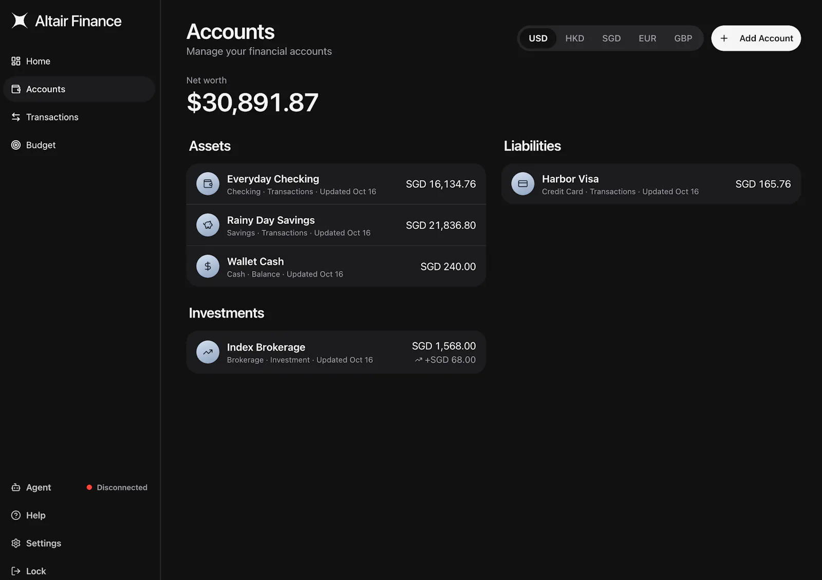 Altair Finance screenshot 2