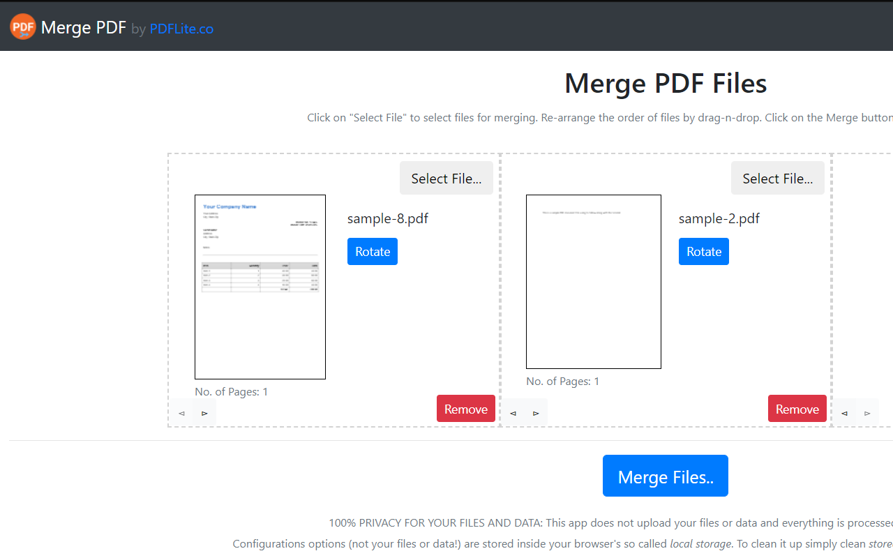 Merge PDF (by PDFLite.co) gallery image