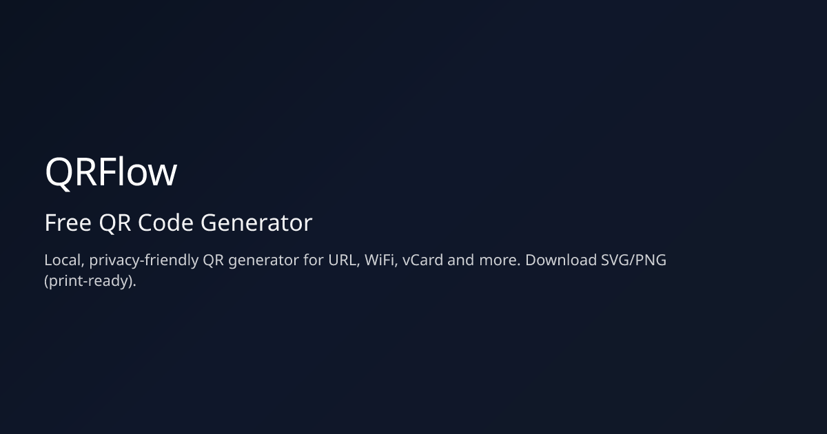 QRFlow - Main product screenshot demonstrating key features and user interface