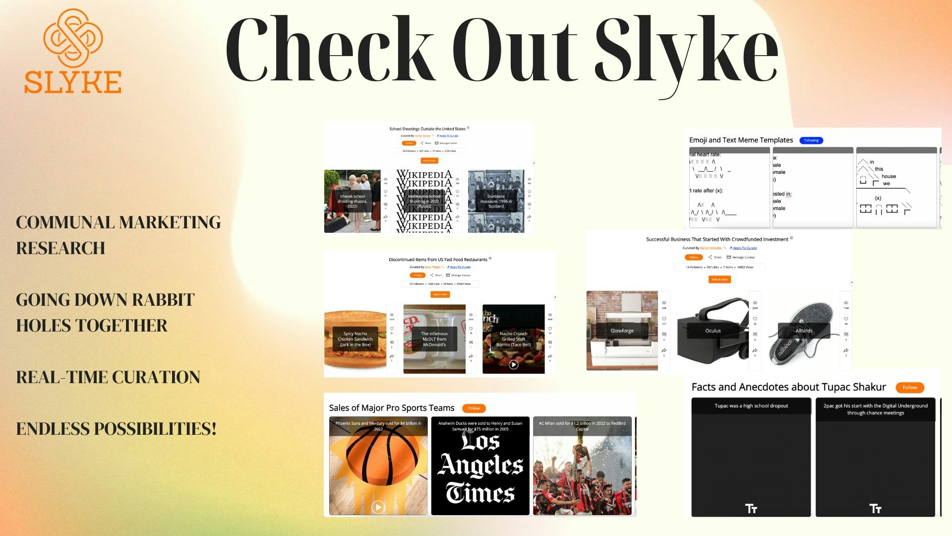 Slyke - Een contentcuratieplatform in Wiki-stijl |enkelvoudig en specifiek media 5