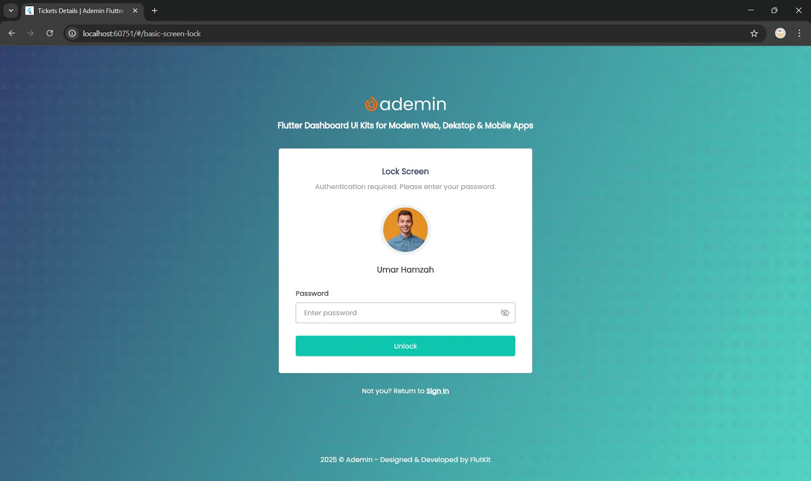 FlutKit Ademin screenshot 13