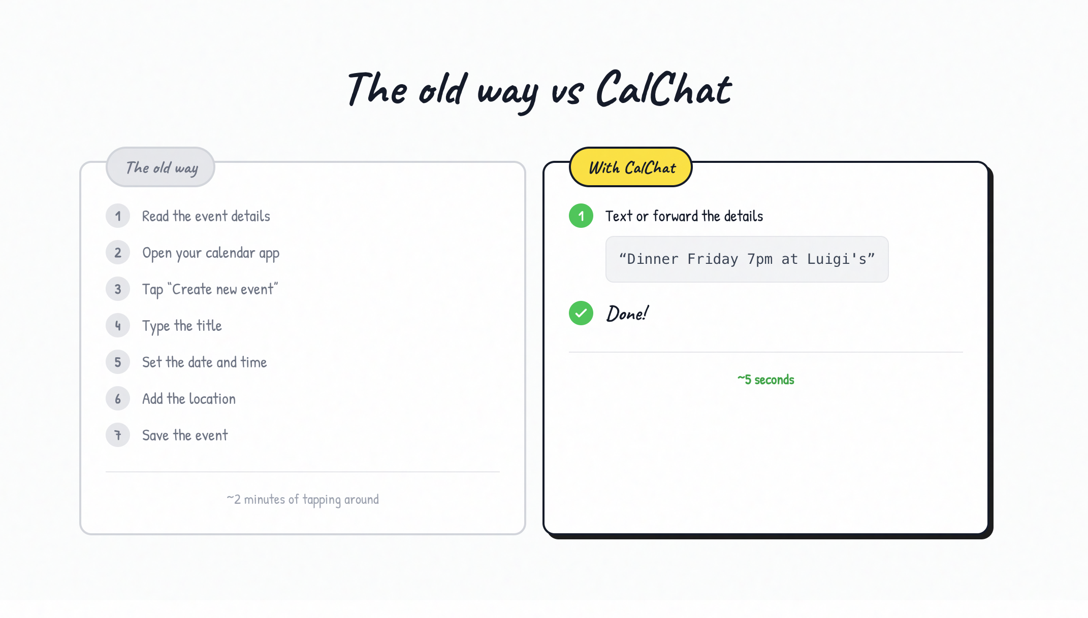CalChat - Screenshot 2 showing product features and functionality