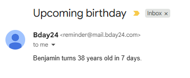 Bday24 - Screenshot 4 showing product features and functionality