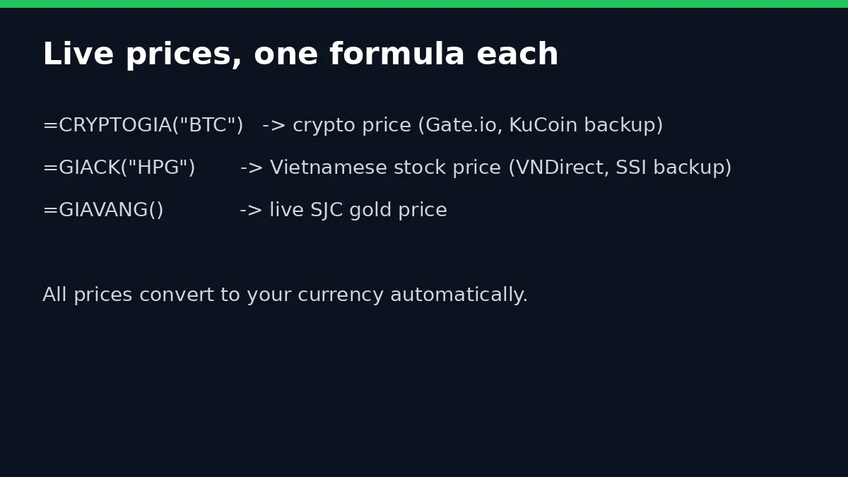 VN Stocks + Crypto + Gold Tracker gallery image