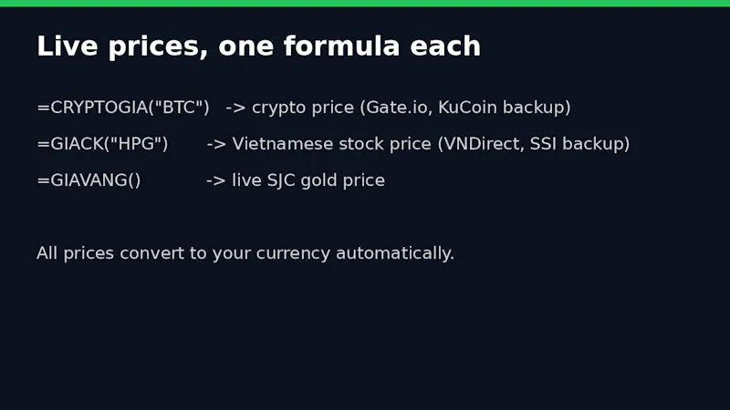 VN Stocks + Crypto + Gold Tracker screenshot 2