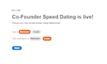 Nelstom Co-Founder Speed Dating image