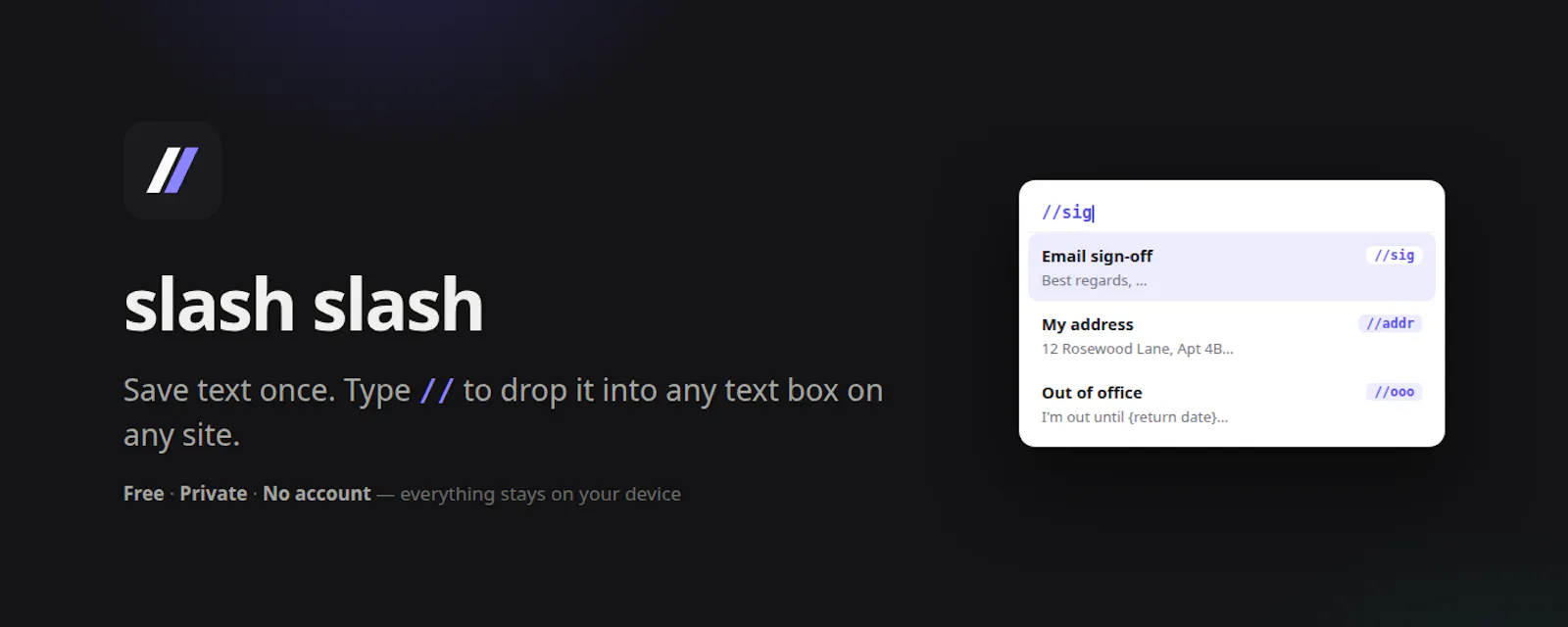 Slashslash screenshot 1